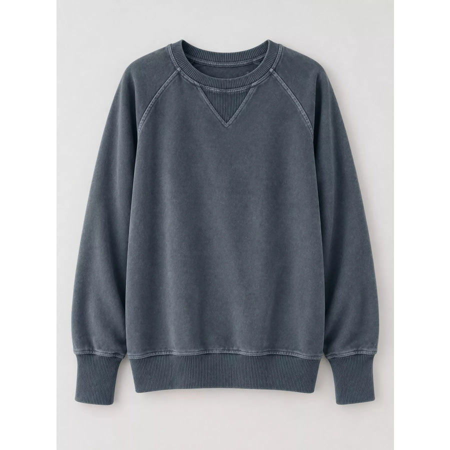 Crew Neck Raglan Sleeve Sweatshirt Apparel and Accessories