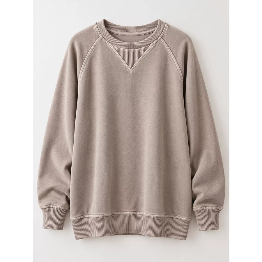 Crew Neck Raglan Sleeve Sweatshirt Apparel and Accessories