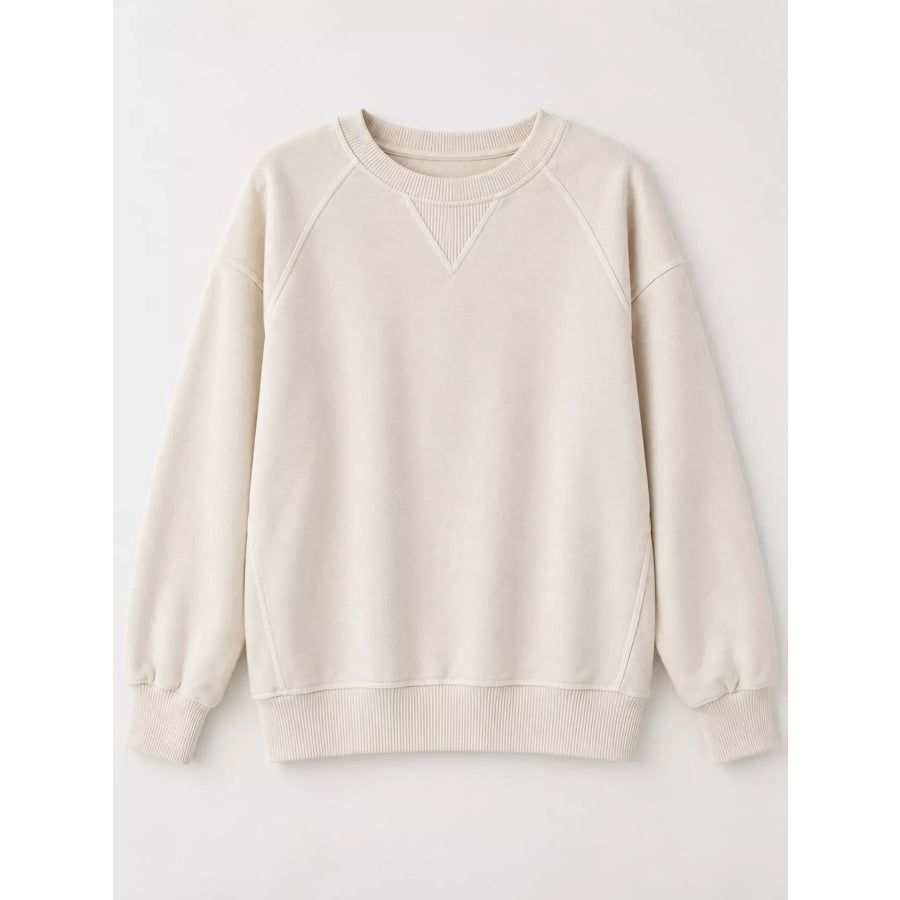 Crew Neck Raglan Sleeve Sweatshirt Apparel and Accessories