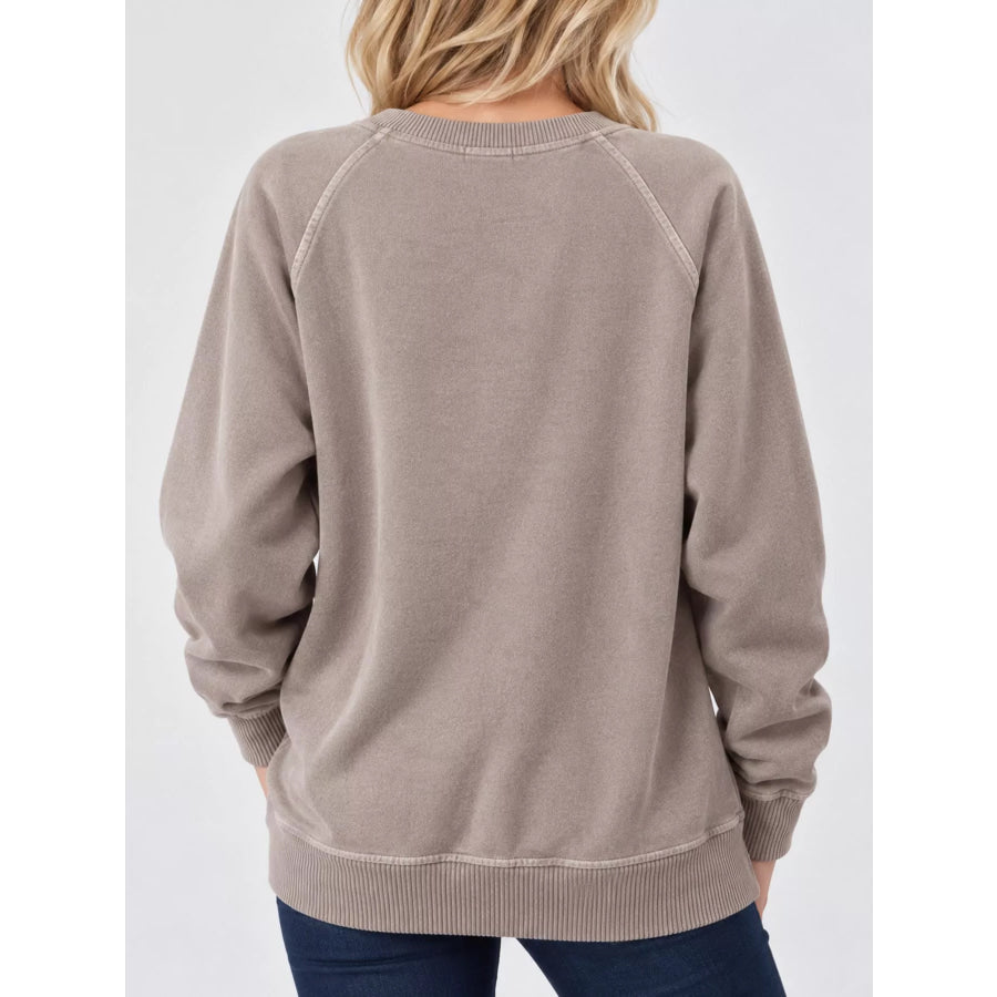 Crew Neck Raglan Sleeve Sweatshirt Apparel and Accessories