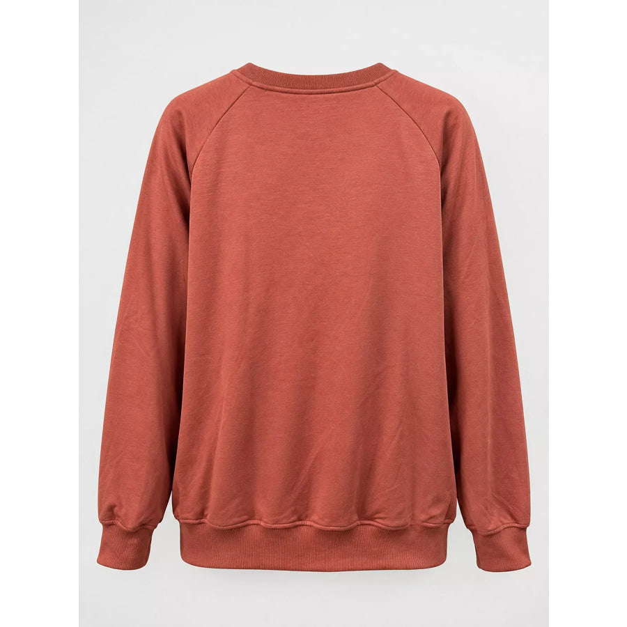 Crew Neck Raglan Sleeve Sweatshirt Apparel and Accessories