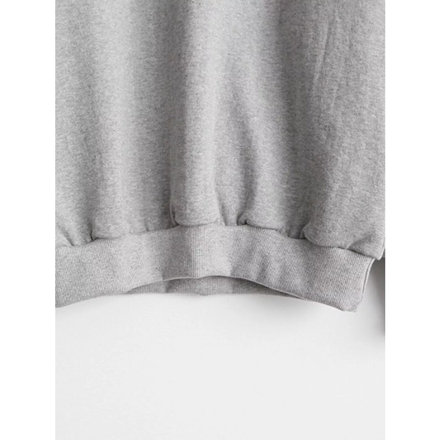 Crewneck Sweatshirt with Striped Ruffle Cuffs Apparel and Accessories