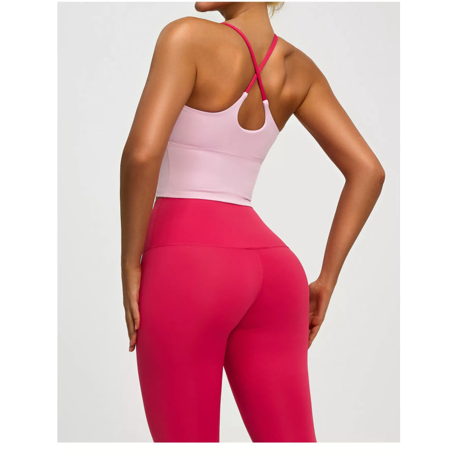 Criss-Cross Back Active Bra Dusty Pink / S