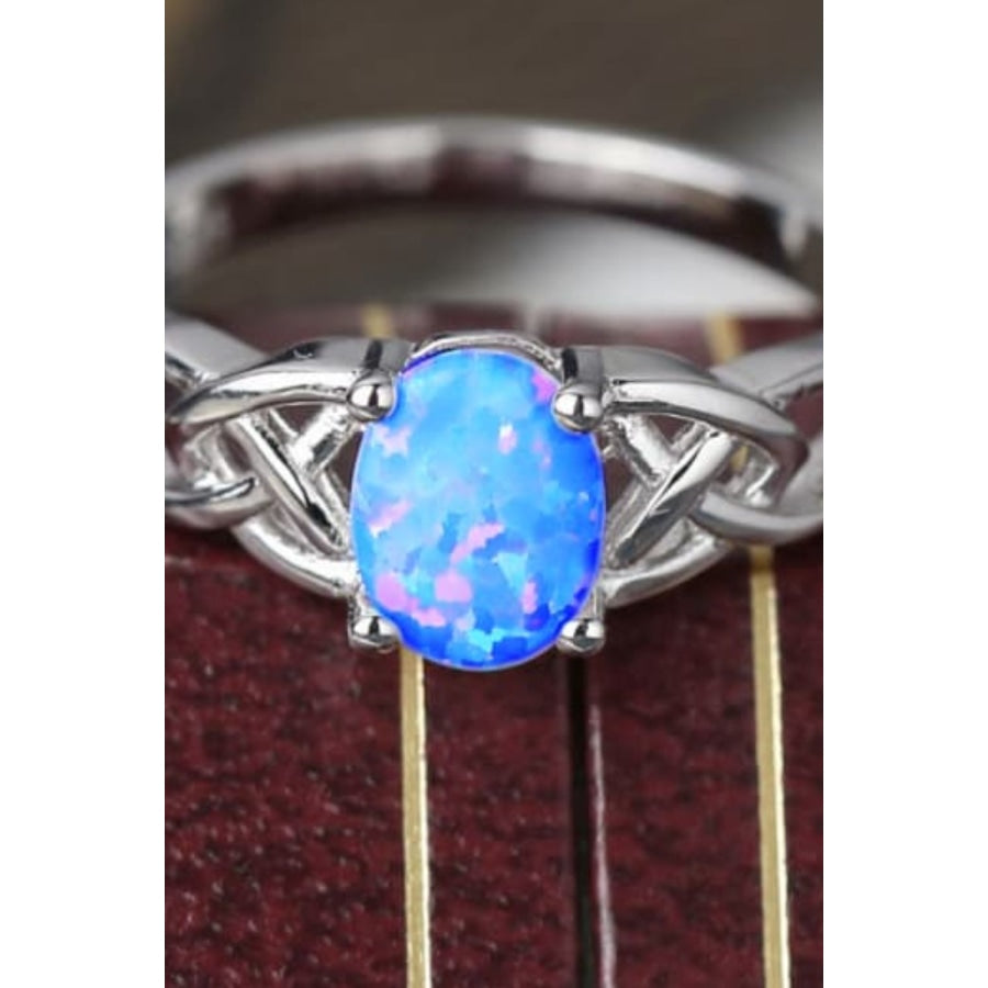 Crisscross 4-Prong Opal Ring