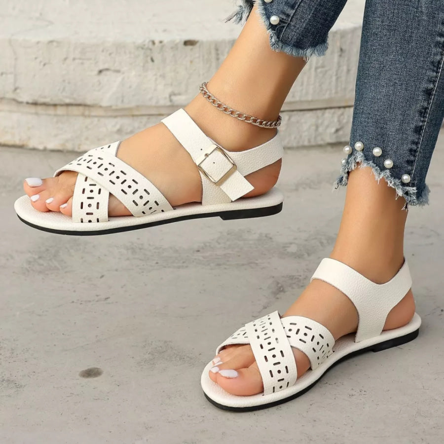 Crisscross Ankle Strap Sandals Apparel and Accessories