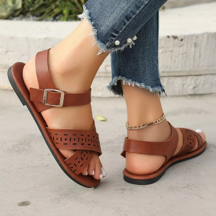 Crisscross Ankle Strap Sandals Apparel and Accessories