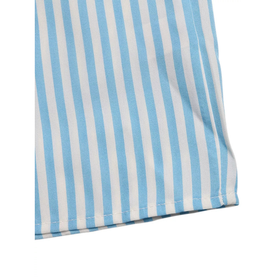 Crisscross Back Striped Romper Apparel and Accessories