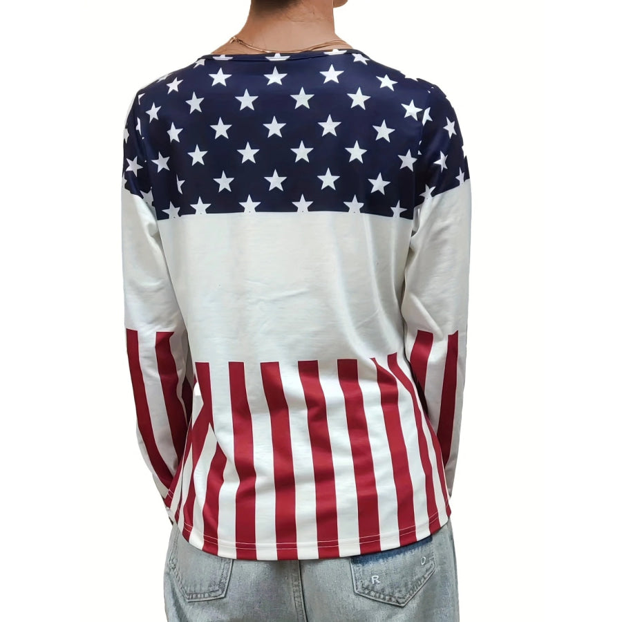 Crisscross Color Block Long Sleeve T-Shirt Apparel and Accessories