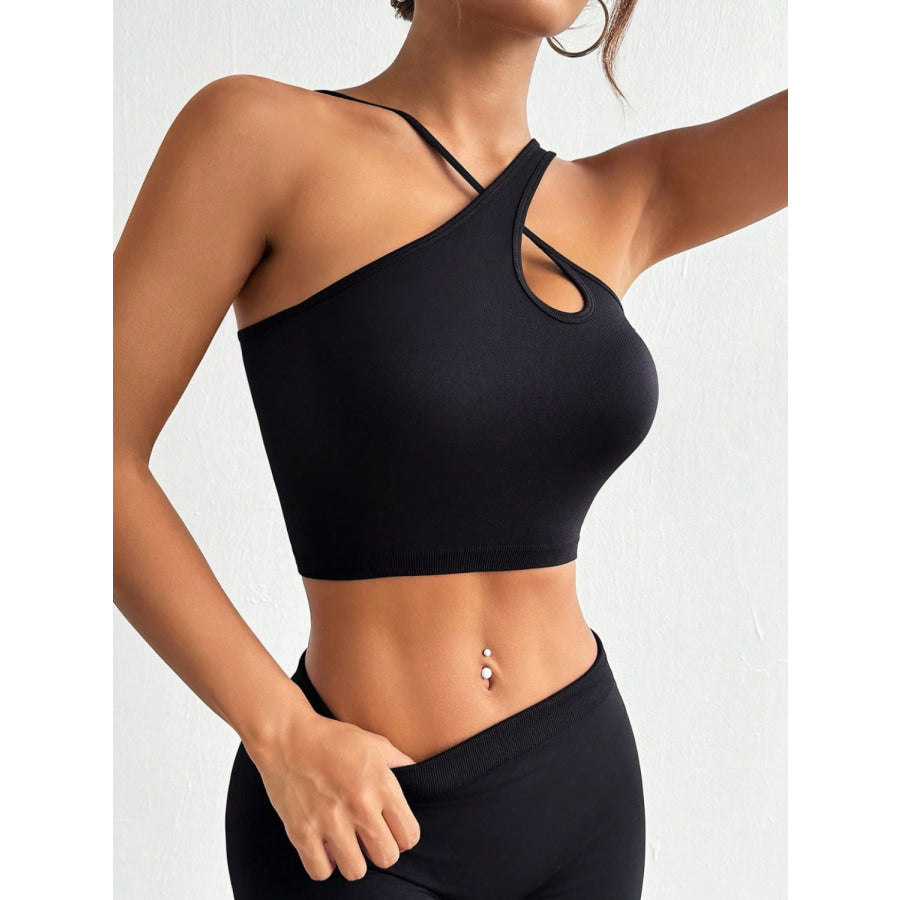 Crisscross Cutout Crop Active Tank Apparel and Accessories