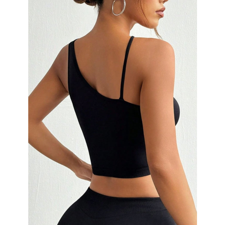 Crisscross Cutout Crop Active Tank Black / S Apparel and Accessories