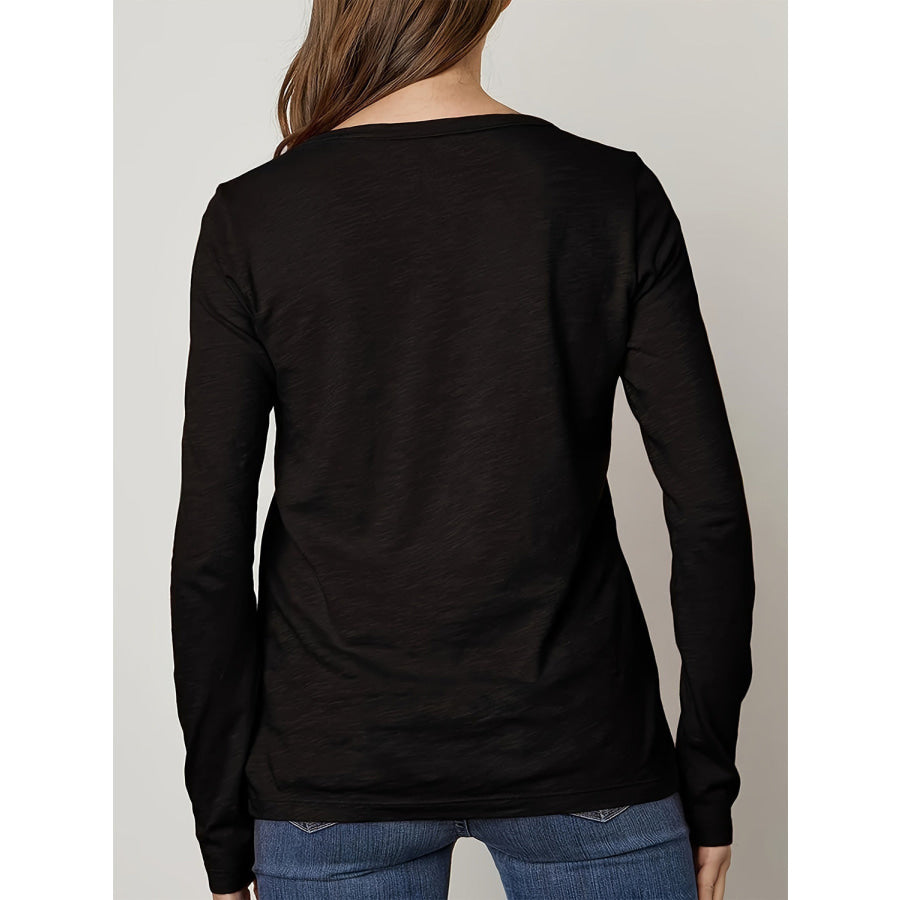 Crisscross Leopard Long Sleeve T-Shirt Apparel and Accessories