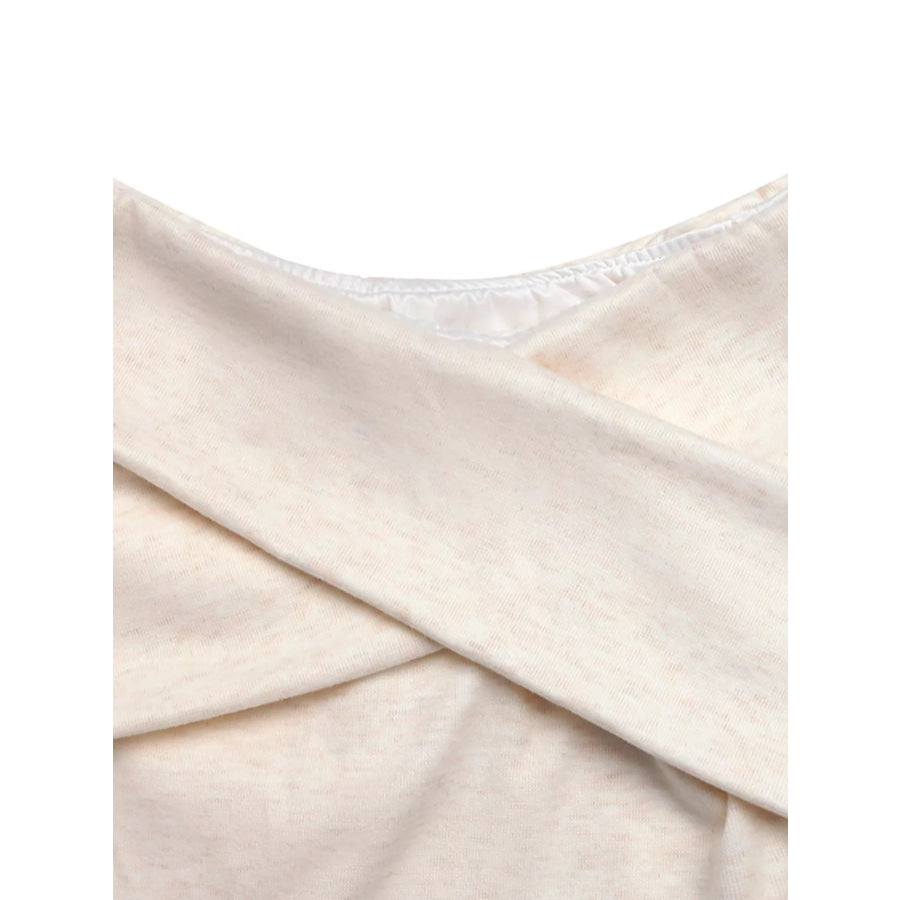 Crisscross Off-Shoulder Long Sleeve Top Apparel and Accessories