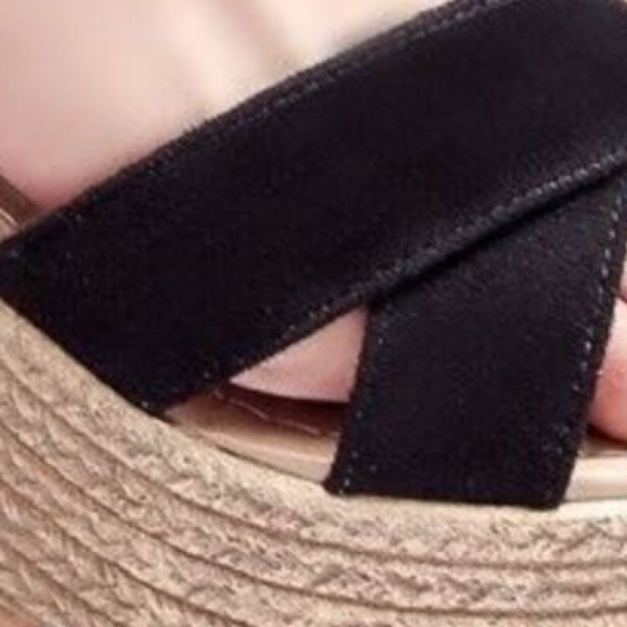 Crisscross Open Toe Wedge Sandals Apparel and Accessories