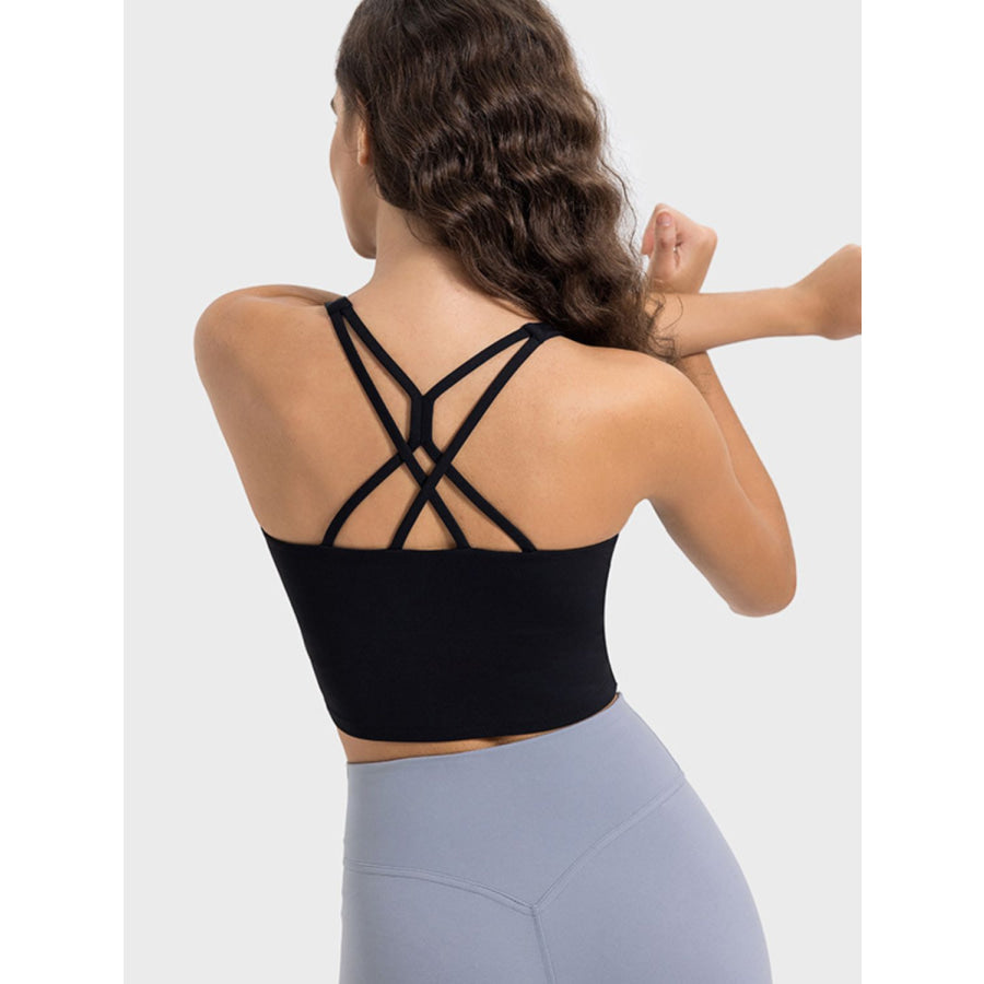 Crisscross Round Neck Active Tank Apparel and Accessories