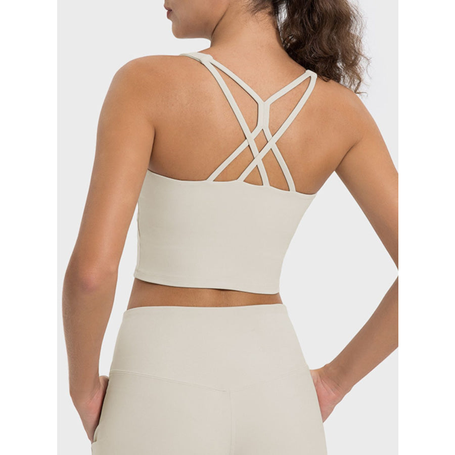 Crisscross Round Neck Active Tank Apparel and Accessories