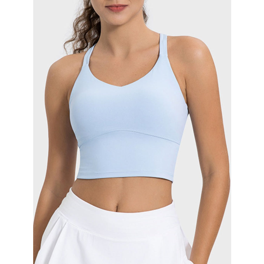 Crisscross Round Neck Active Tank Apparel and Accessories