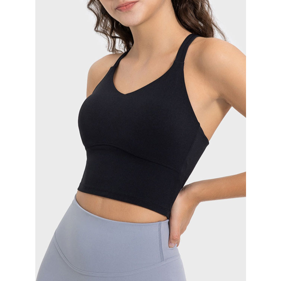 Crisscross Round Neck Active Tank Apparel and Accessories