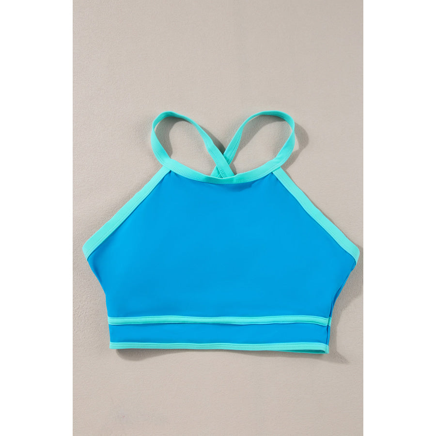 Crisscross Round Neck Two-Piece Swim Set Apparel and Accessories