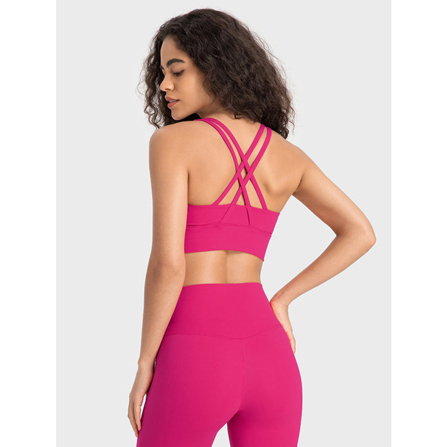 Crisscross Scoop Neck Active Tank Apparel and Accessories