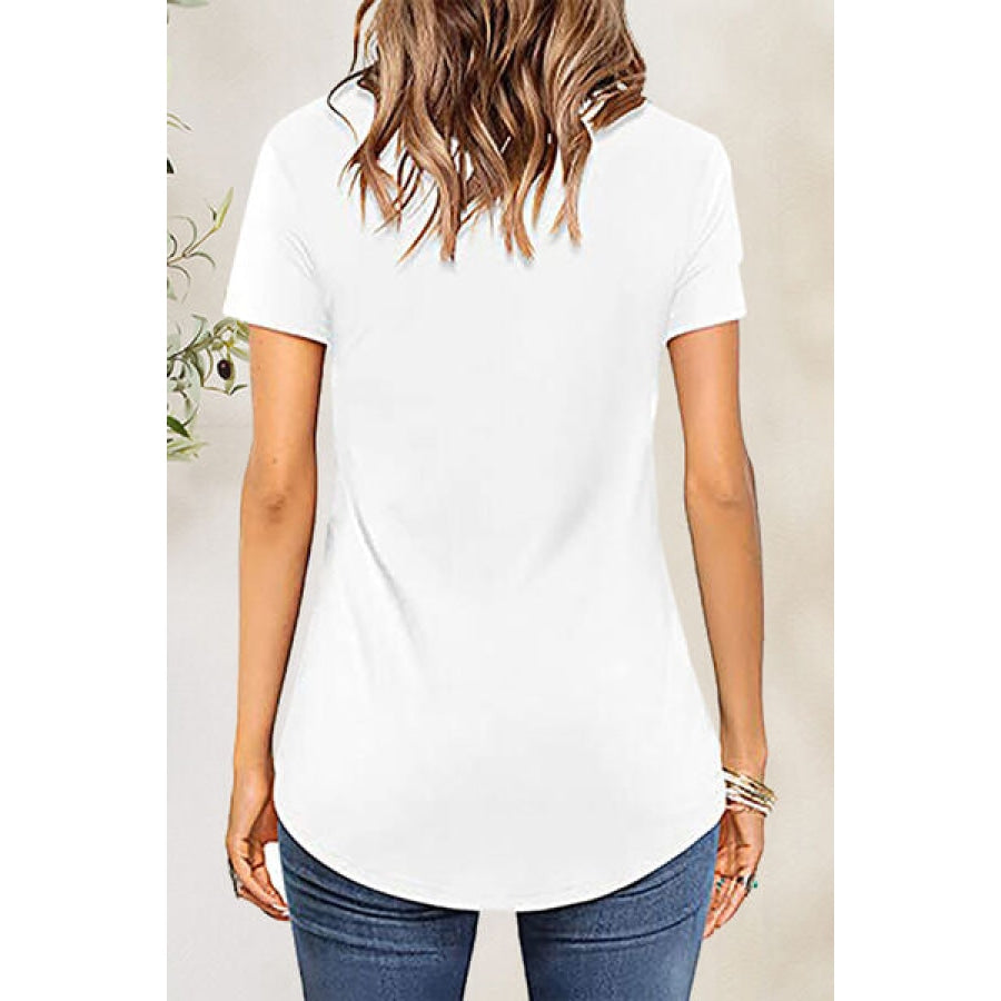 Crisscross Short Sleeve T-Shirt Apparel and Accessories