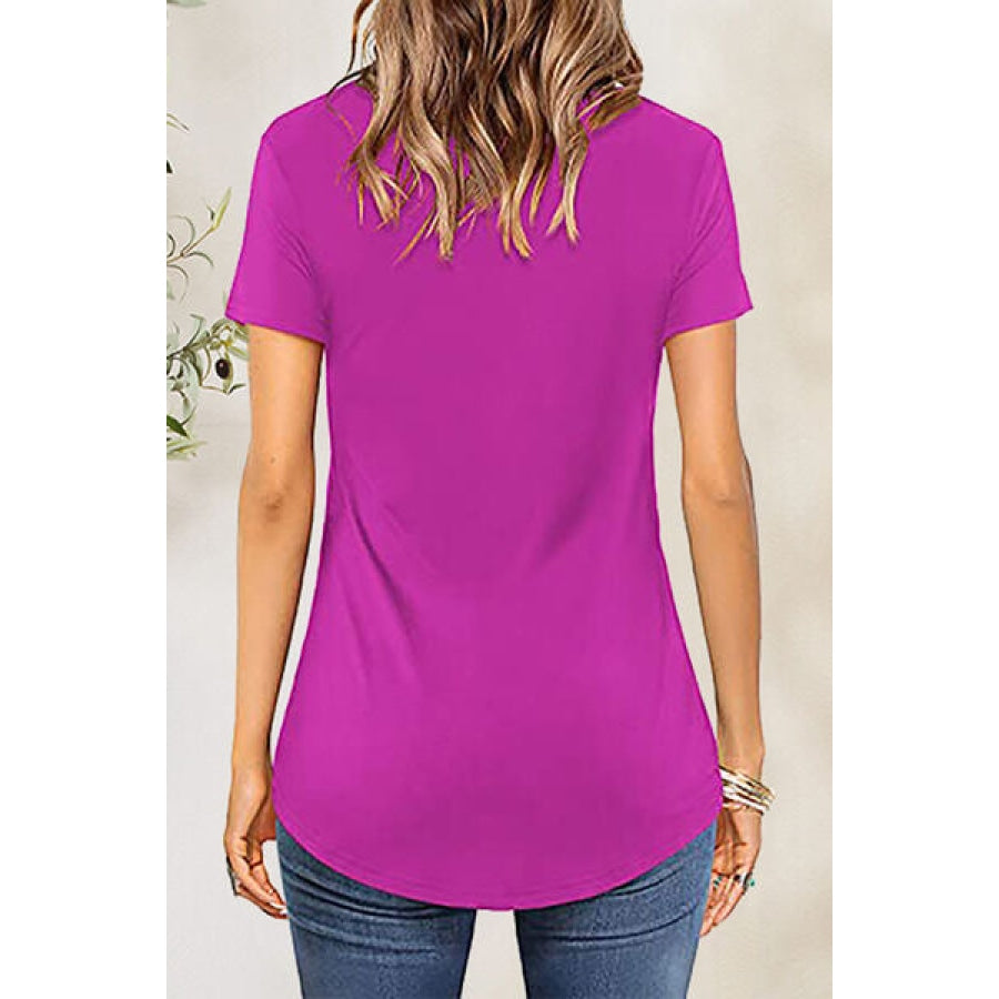 Crisscross Short Sleeve T-Shirt Apparel and Accessories