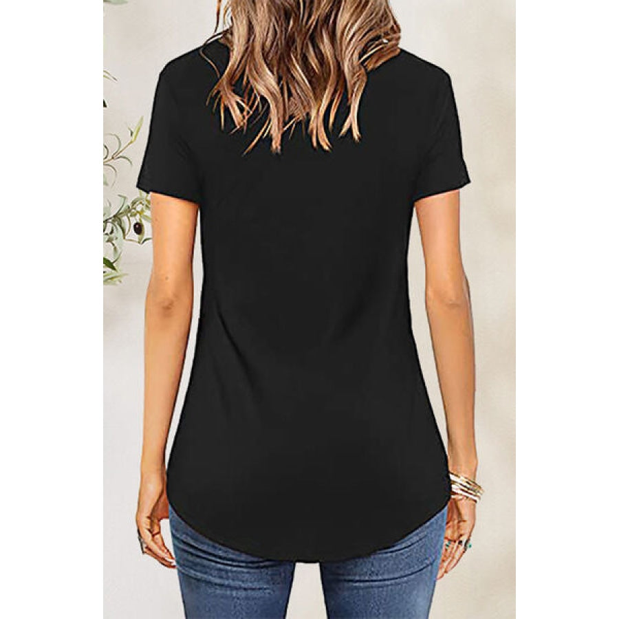 Crisscross Short Sleeve T-Shirt Apparel and Accessories