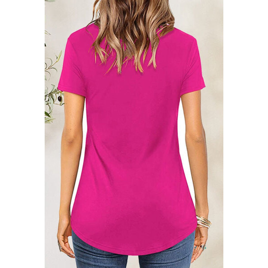 Crisscross Short Sleeve T-Shirt Apparel and Accessories