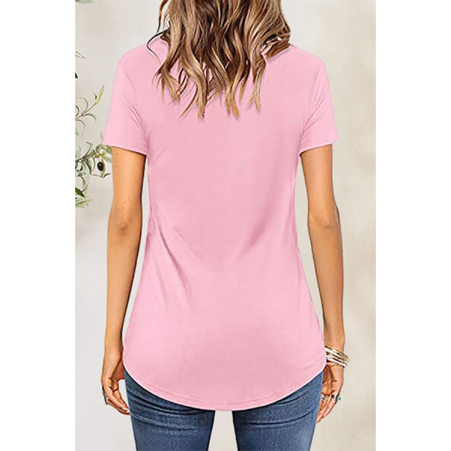 Crisscross Short Sleeve T-Shirt Apparel and Accessories