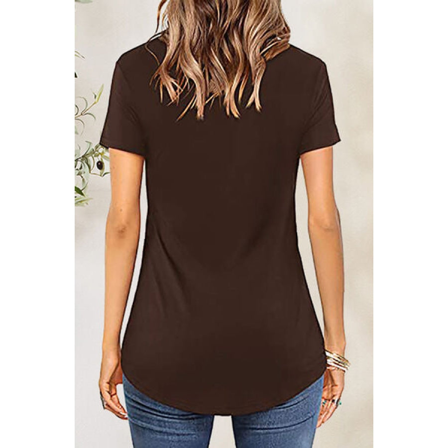 Crisscross Short Sleeve T-Shirt Apparel and Accessories