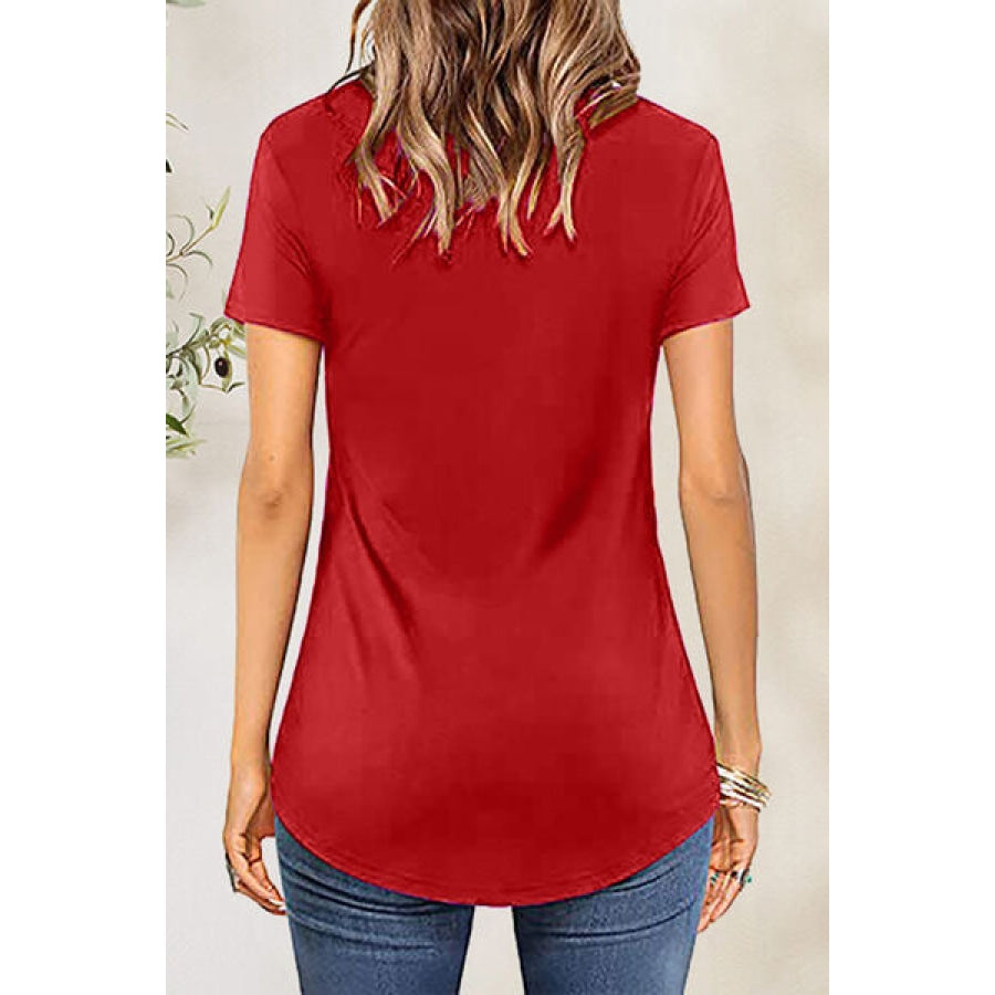 Crisscross Short Sleeve T-Shirt Apparel and Accessories