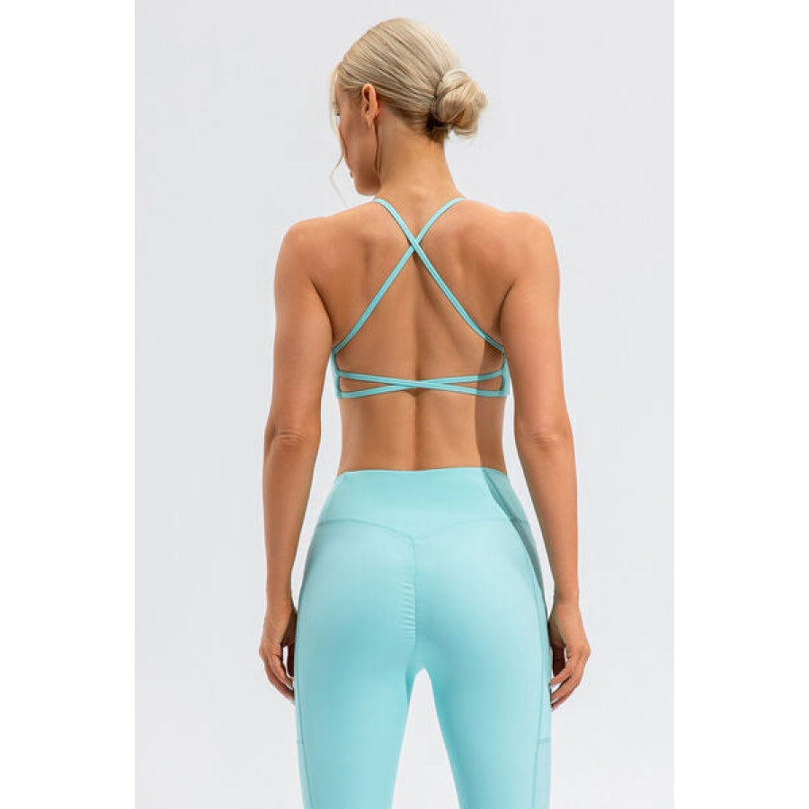 Crisscross Spaghetti Strap Active Cami Clothing