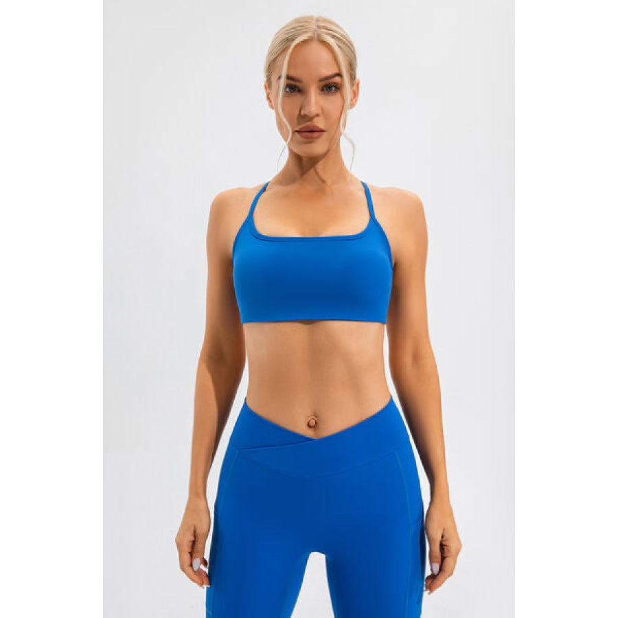 Crisscross Spaghetti Strap Active Cami Clothing