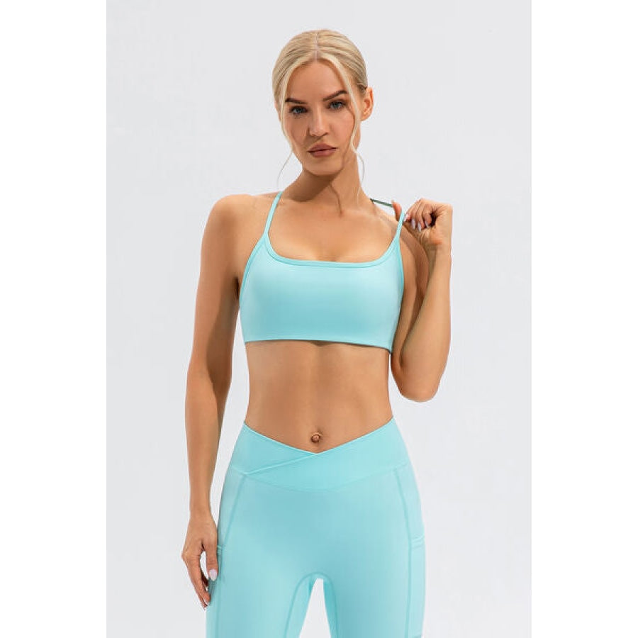 Crisscross Spaghetti Strap Active Cami Clothing