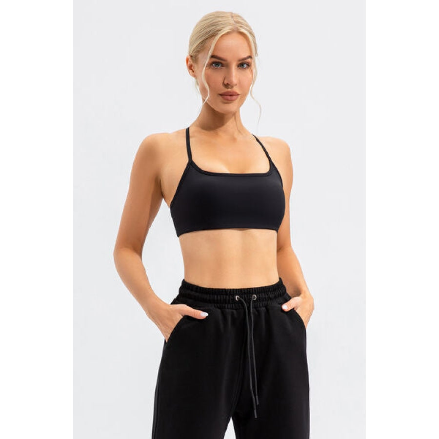 Crisscross Spaghetti Strap Active Cami Clothing