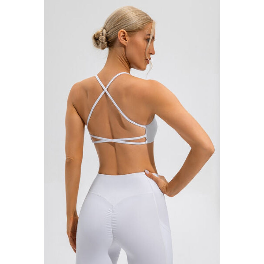 Crisscross Spaghetti Strap Active Cami Clothing