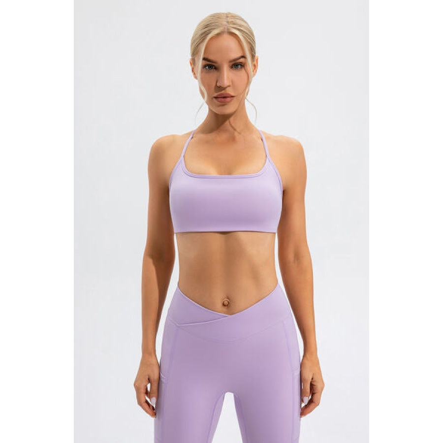 Crisscross Spaghetti Strap Active Cami Clothing