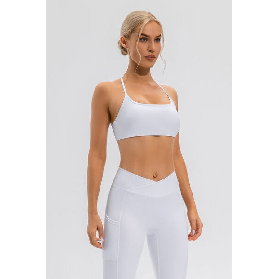 Crisscross Spaghetti Strap Active Cami Clothing