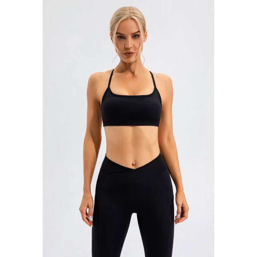 Crisscross Spaghetti Strap Active Cami Clothing