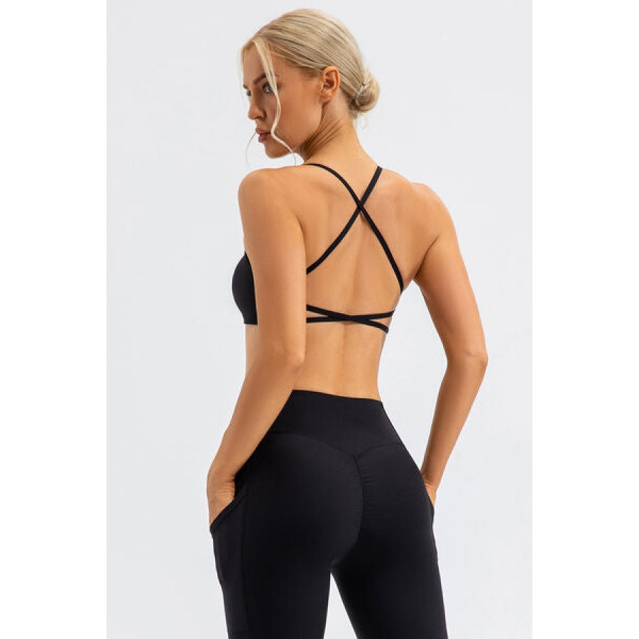 Crisscross Spaghetti Strap Active Cami Clothing