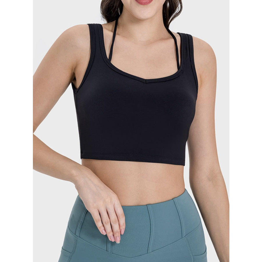 Crisscross Square Neck Active Tank Apparel and Accessories