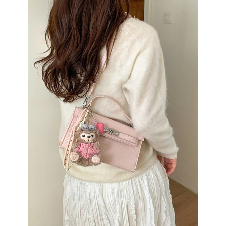 Croc-Embossed Leather Crossbody Bag Apparel and Accessories
