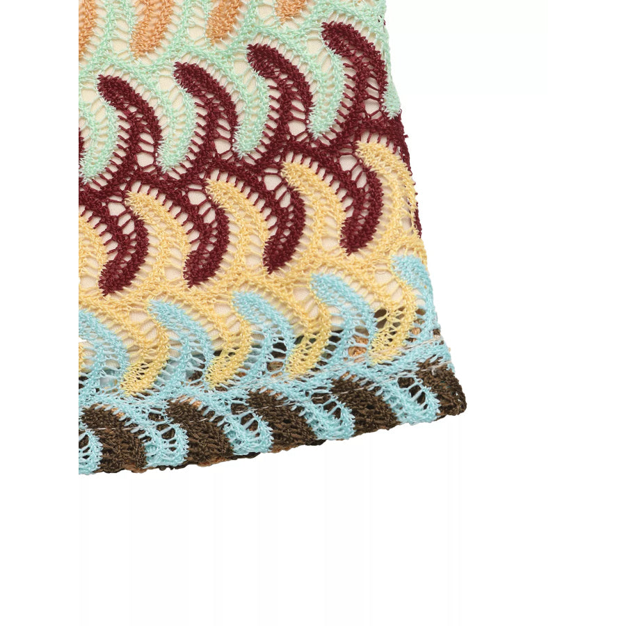 Crochet Drawstring Mini Skirt Apparel and Accessories