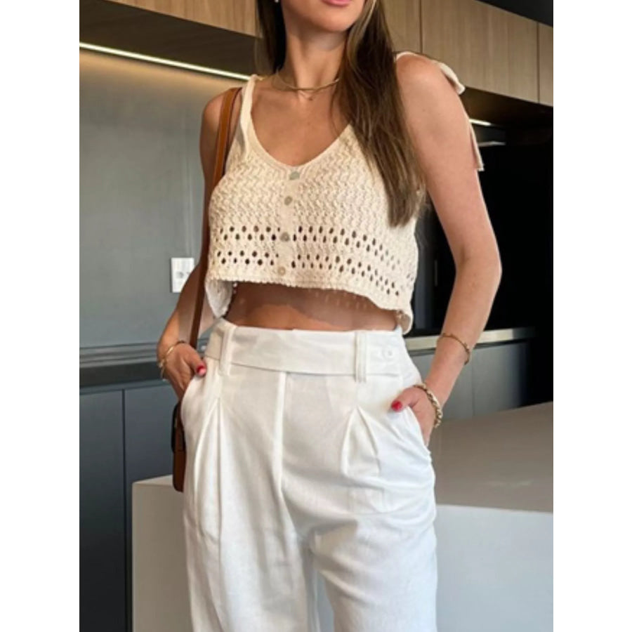 Crochet Knit Cami Apparel and Accessories