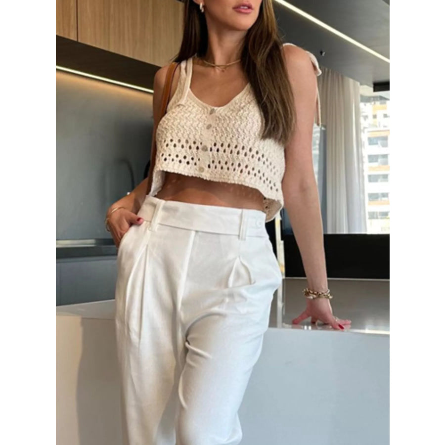 Crochet Knit Cami Apparel and Accessories