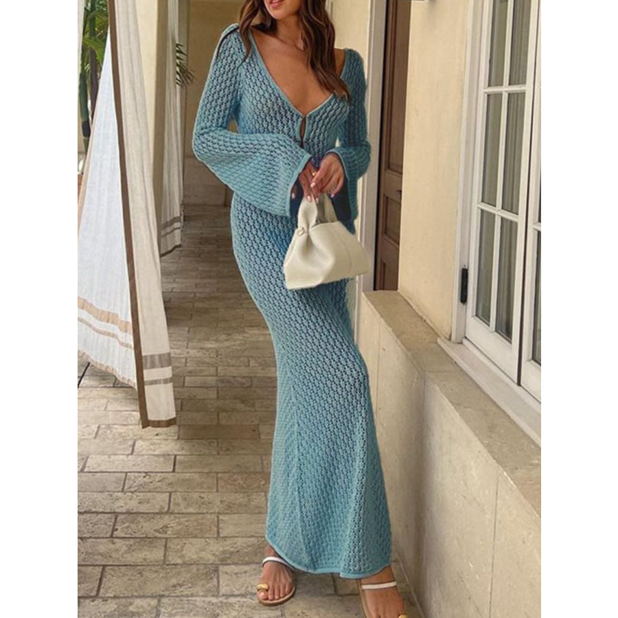 Crochet Knit Cover Up Dress Apparel and Accessories