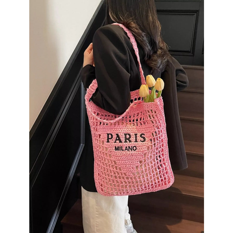 Crochet Knit Shoulder Bag Apparel and Accessories