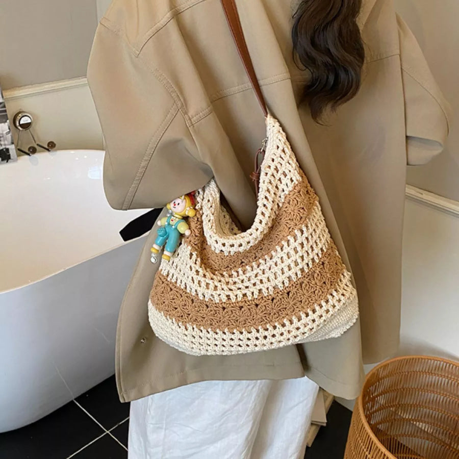 Crochet Knit Shoulder Bag Apparel and Accessories