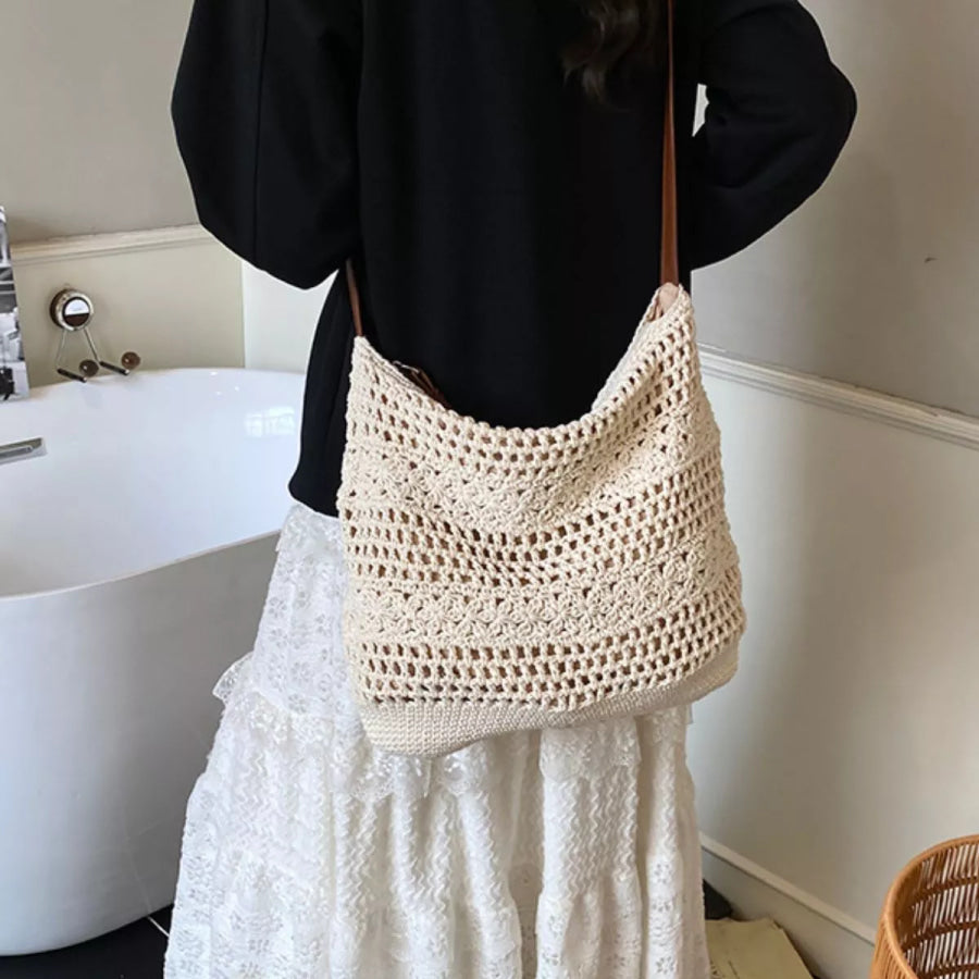 Crochet Knit Shoulder Bag Apparel and Accessories