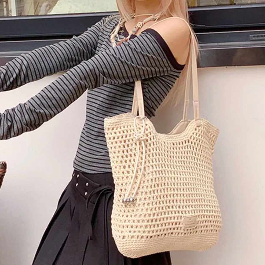 Crochet Knit Shoulder Bag Apparel and Accessories