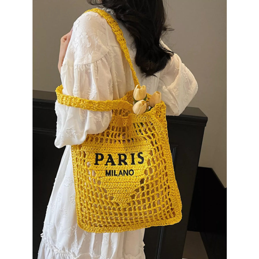 Crochet Knit Shoulder Bag Apparel and Accessories